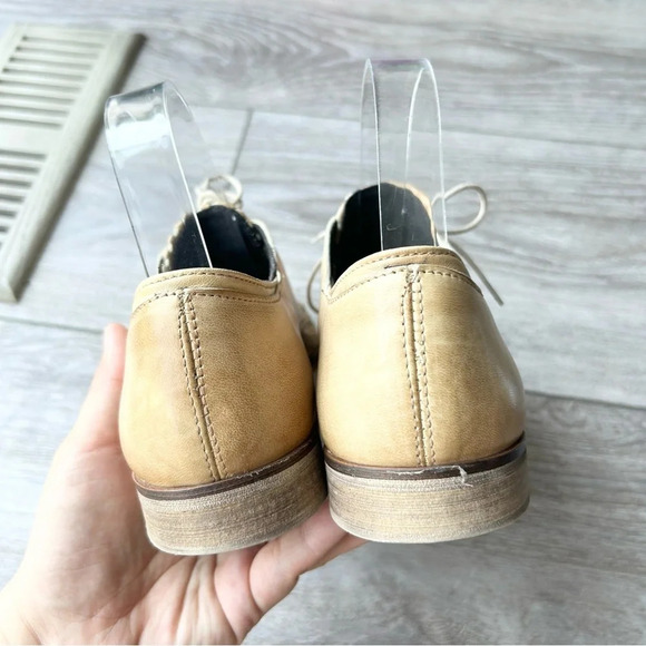 Vintage FarFalle  Beige Perforated Leather Lace Up Oxford Made in Italy - Picture 5 of 13